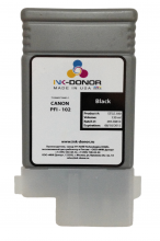  INK-DONOR PFI-102BK (Black Dye) 130   Canon imagePROGRAF IPF500/ IPF510/ IPF600/ IPF605/ IPF610/ IPF650/ IPF655/ IPF700/ IPF710/ IPF720/ IPF750/ IPF755/ LP17