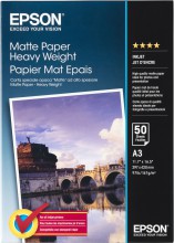  Epson Matte Paper Heavyweight, , A3 (297 x 420 ), 167 /. (50 ) (C13S041261)