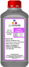 Чернила INK-DONOR  10/11/12/13/82/88 Light Magenta для HP DesignJet Series, 1000 мл