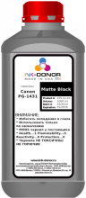 Пигментные чернила INK-DONOR  для Canon PG-1431, черные матовые (Matte Black), 1000 мл