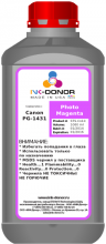 Пигментные чернила INK-DONOR  для Canon PG-1431, пурпурные глянцевые (Photo Magenta), 1000 мл