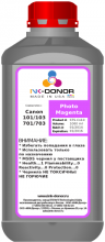 Пигментные чернила INK-DONOR  для Canon PFI-101/301/701, пурпурные глянцевые (Photo Magenta), 1000 мл