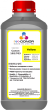 Водорастворимые чернила INK-DONOR  для Canon PFI-102/107/303/703, желтый (Yellow), 1000 мл