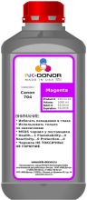 Пигментные чернила INK-DONOR  для Canon PFI-304/704, пурпурные (Magenta), 1000 мл