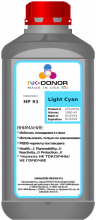 Пигментные чернила INK-DONOR  91 Light Cyan (C9468A) для HP DesignJet Z6100, 1000 мл
